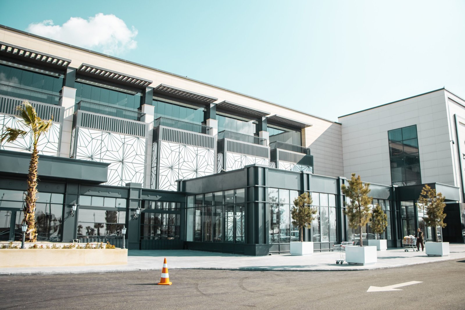 Modern glass commercial building available for retail and office lease in Jaipur